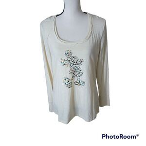 Disneyland Resort Top with Mickey Mouse made out of Sequins. Size XL.
